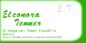 eleonora temmer business card